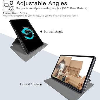 for 6 All New Kindle 10th Generation 2019 Release & Kindle Signature Edition E-Reader Case-360 Rotating Folding Stand Protective Cover with Auto Sleep/Wake,American Flag On Wood