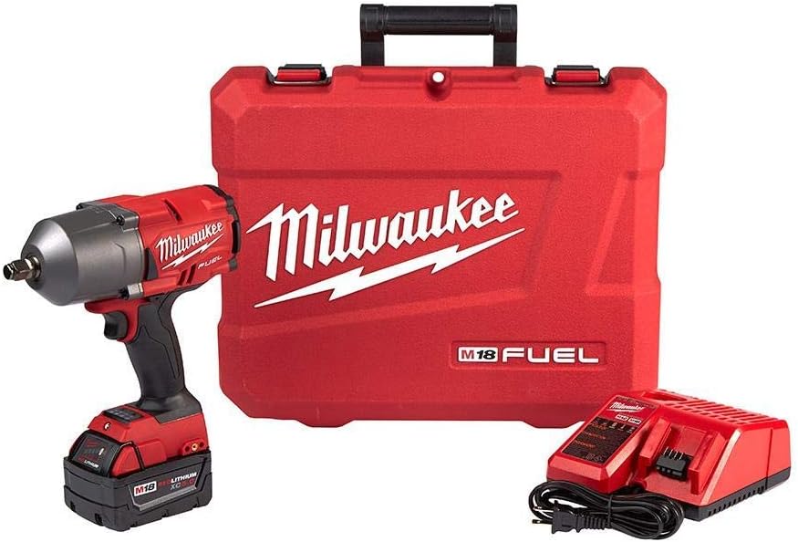 Milwaukee M18 FUEL 18-Volt Lithium-Ion Brushless Cordless 1/2 in. Impact Wrench with Friction Ring Kit with One 5.0Ah Batteries