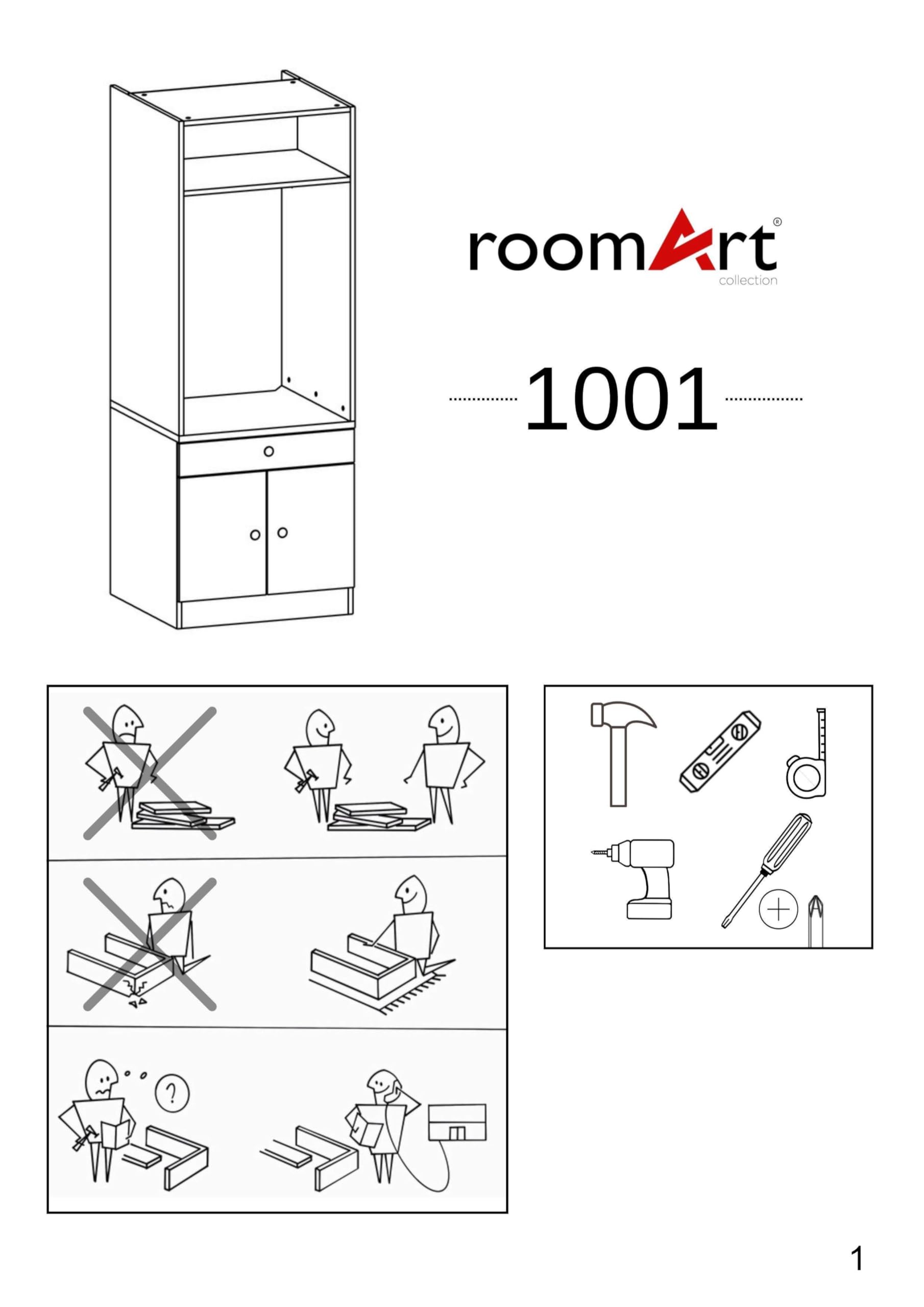 ROOMART • Szafka na pralkę z wysuwanym blatem i szufladą • zajmuje mało miejsca • praktyczna • idealna do pomieszczeń gospodarczych (biała, 2 x szafka + 2 x nakładka (62 cm))