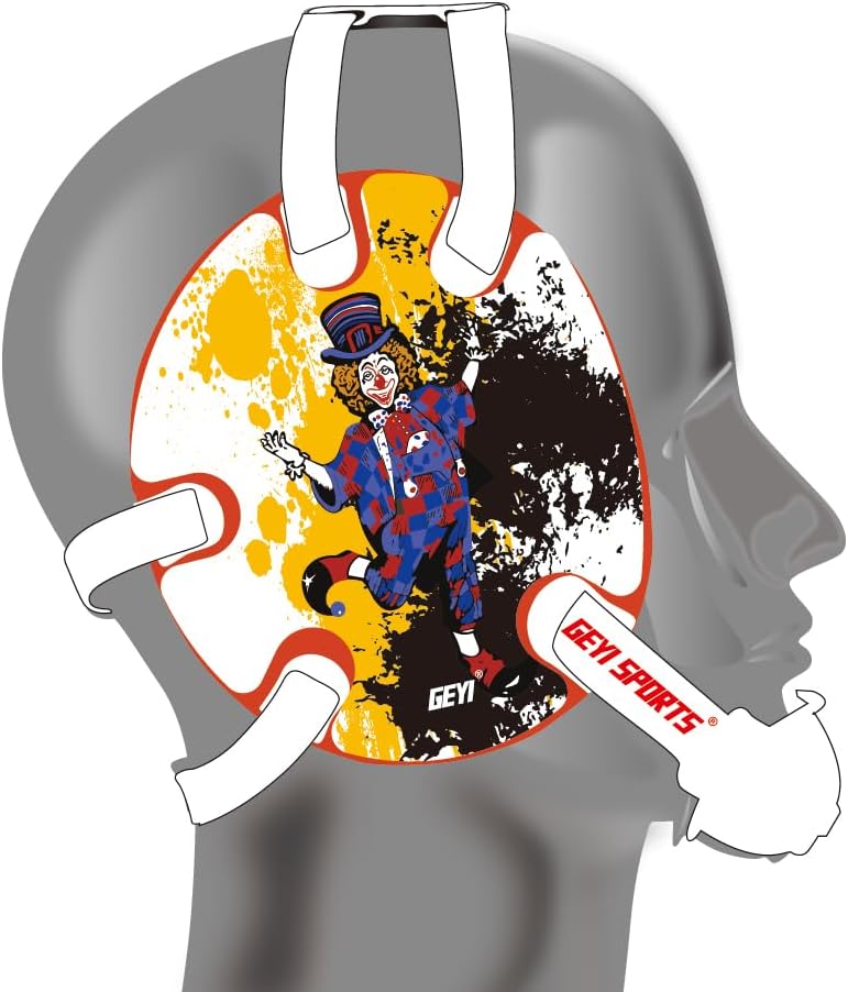 Wrestling Headgear with The Joker Decals (Red, Adult)