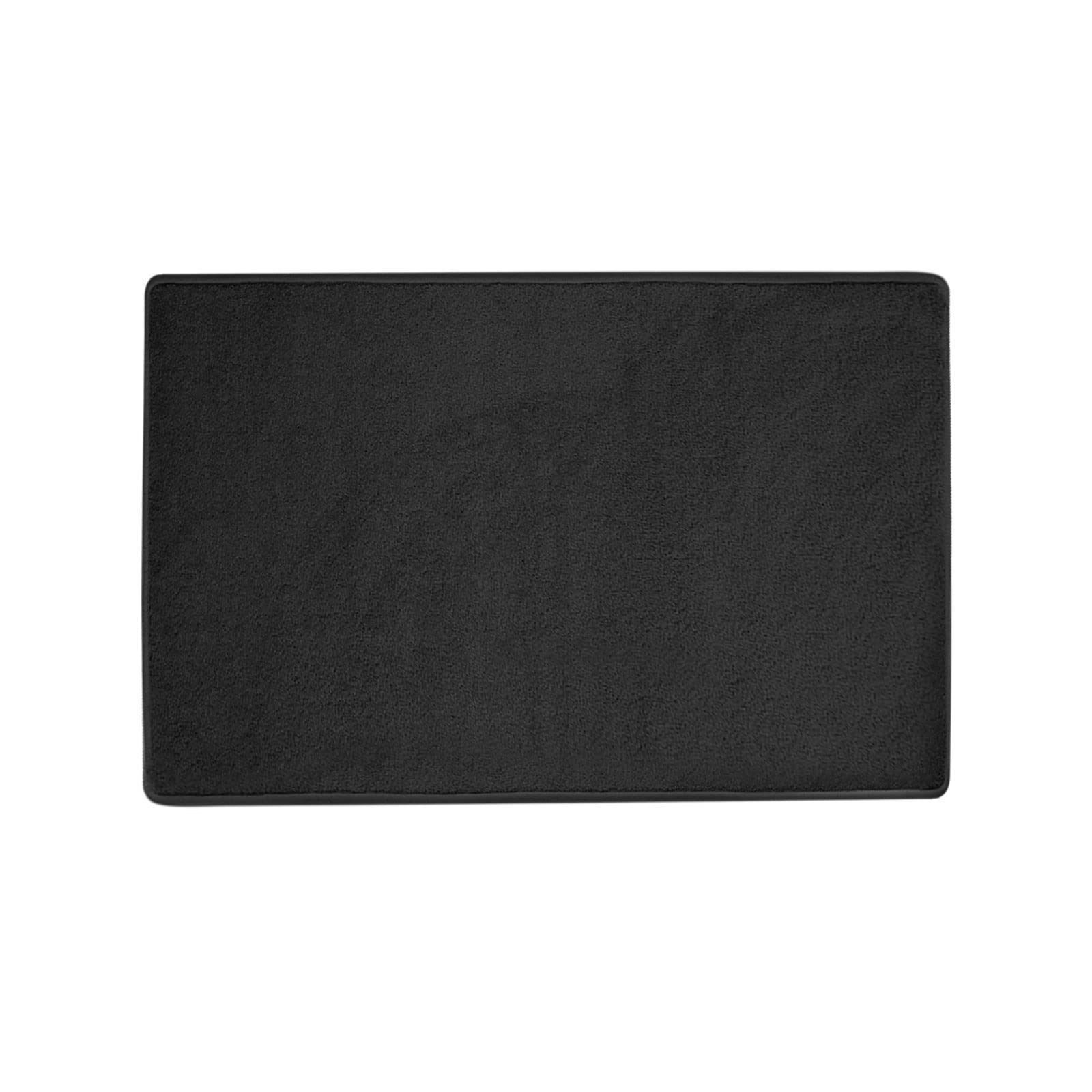 FLODI. Bathroom Rug, Carousel (100 x 450 cm, Black) Non-Slip Microfibre Bath Mat, Absorbent Bathroom Floor Mat Carpet, Easy to Clean Bathroom Runner