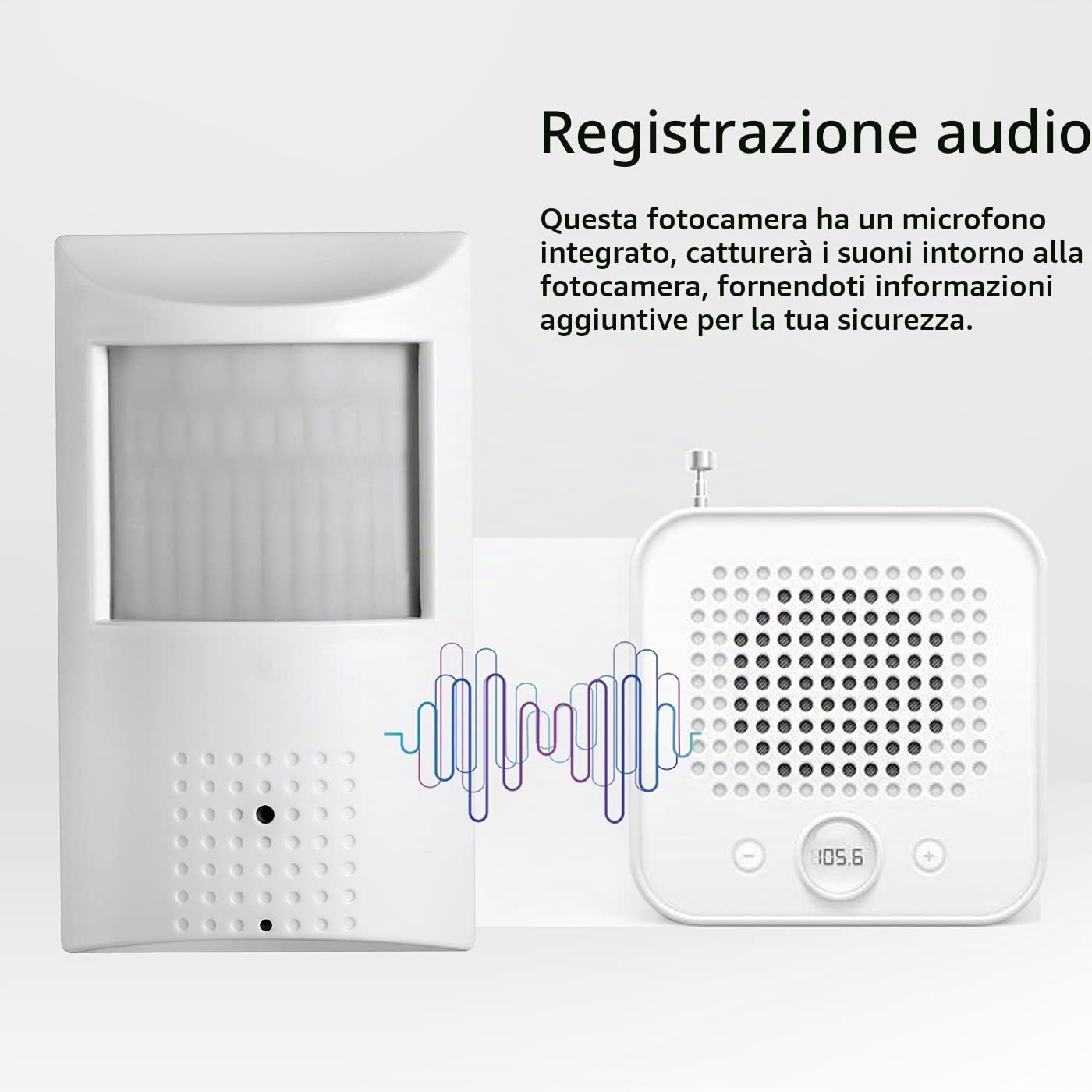 Revotech Telecamera IP PoE 3MP PIR Pinhole, Telecamera di sicurezza interna PoE con audio, 940nm IR invisibile visione notturna, P2P visione remota, obiettivo da 3,7mm (80° FOV) (IPIR-P-A-FHW)