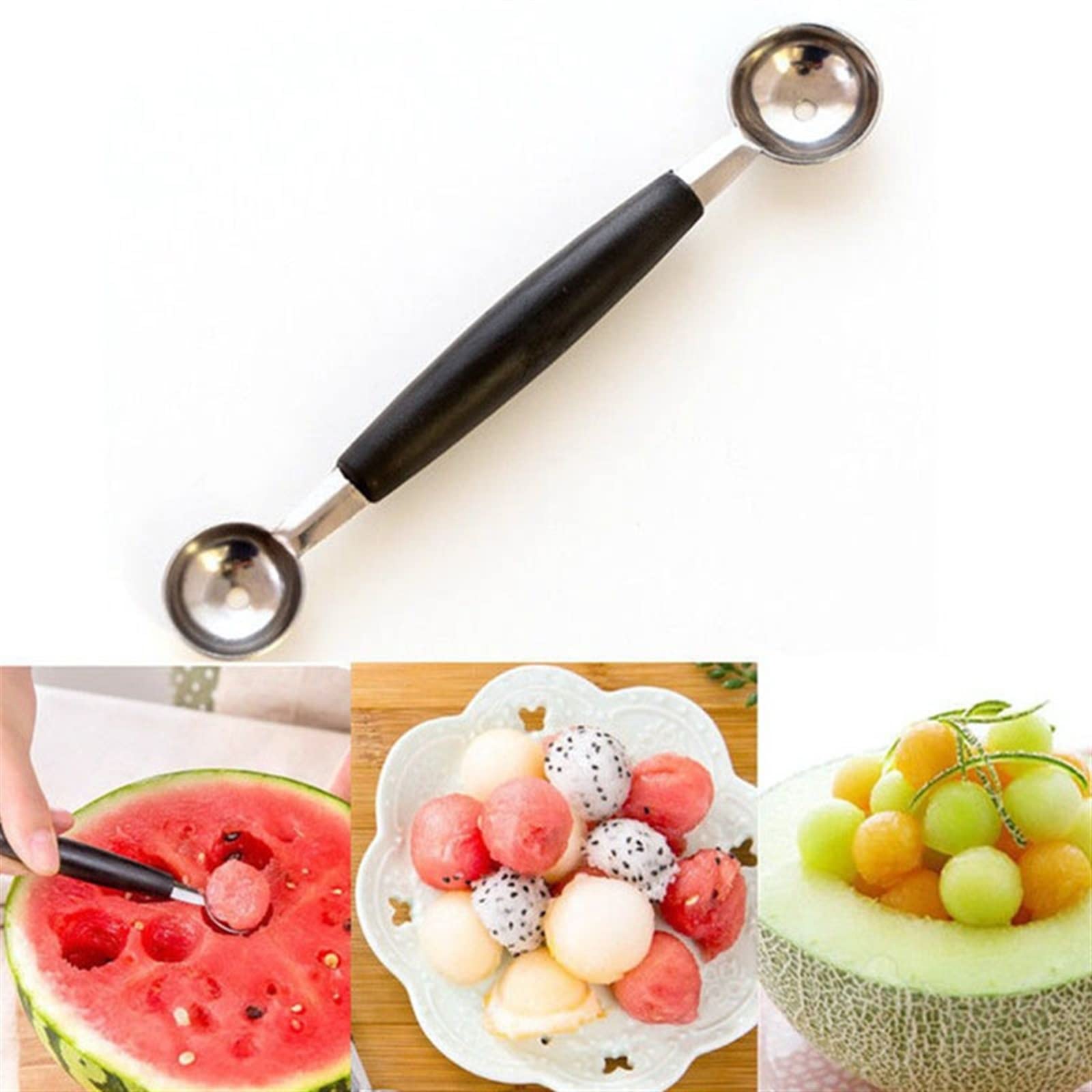 JINGYAN Cuillères à glace Stainless Steel Kitchen Ice Cream Spoon