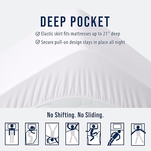 Miniatura 5 de OLANLY Cubrecolchón acolchado ajustable tamaño King Cubrecolchón suave tipo almohada, relleno alternativo de plumón, funda de colchón transpirable
