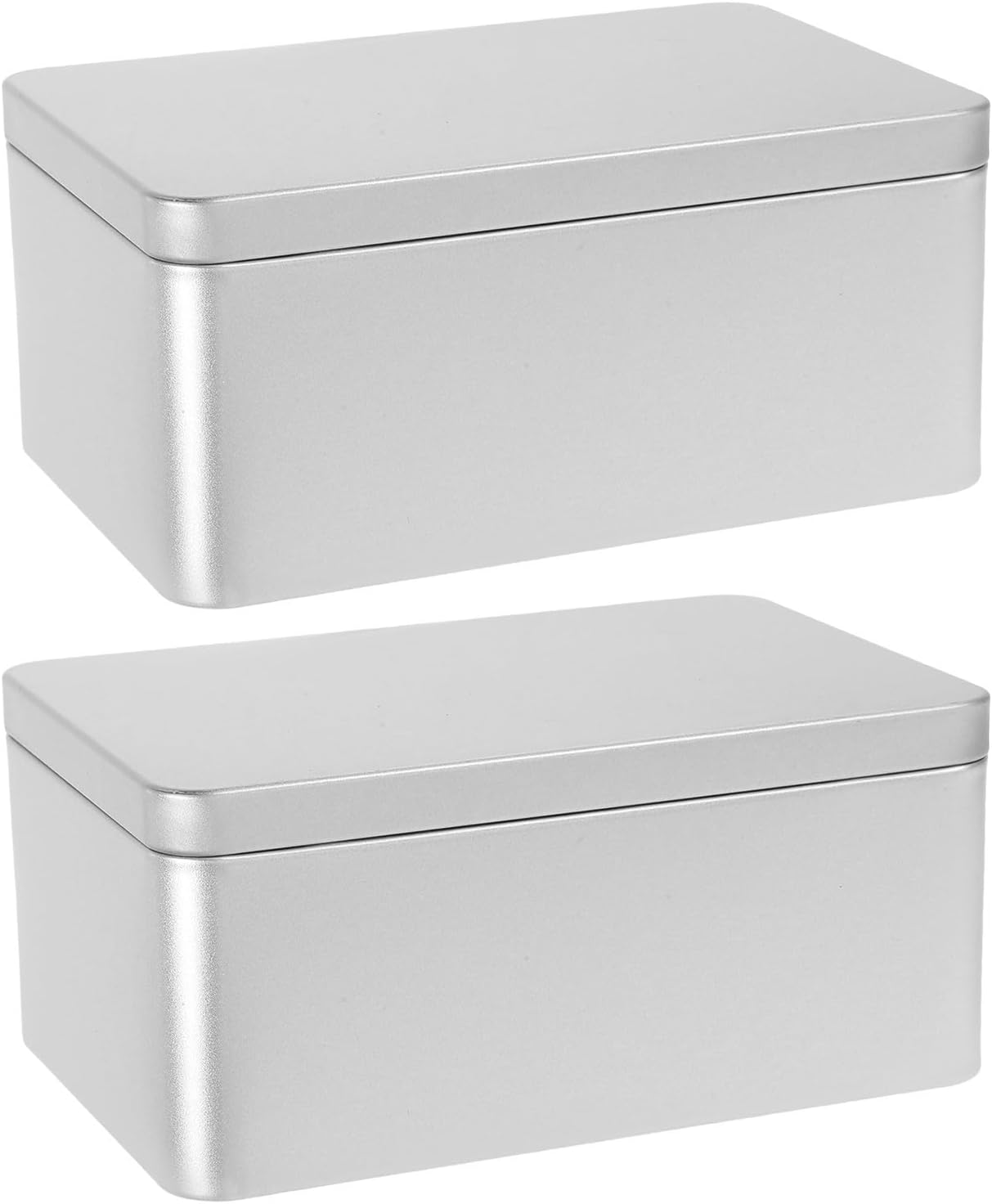 UPKOCH 2pcs Rectangular Tin Storage Boxes for Stationery and Sewing Notions