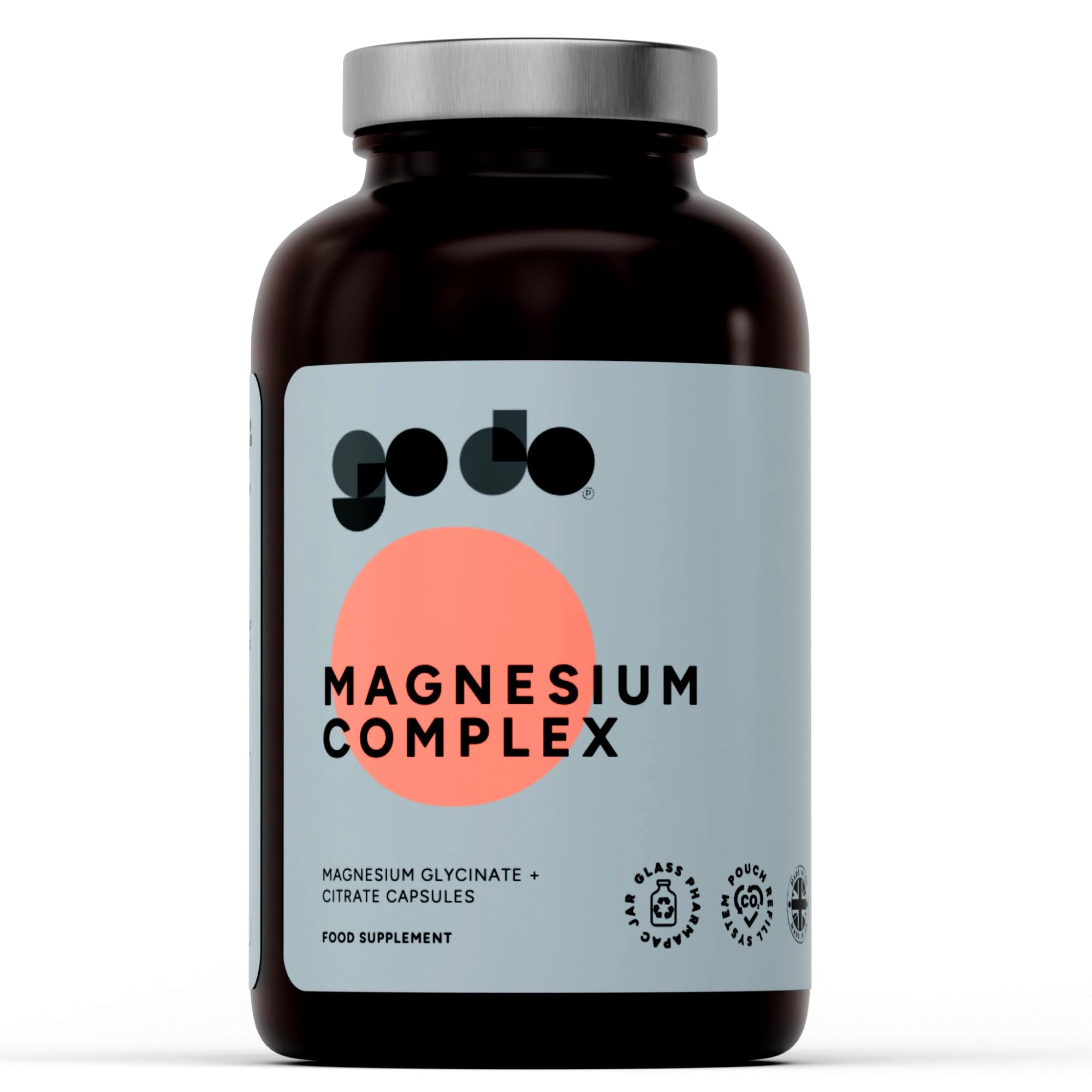 Complejo de magnesio, glicinato y citrato, cápsulas de alta absorción para dormir y apoyo muscular (365 cápsulas)