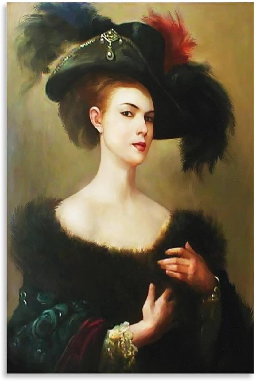 Art Posters Victorian Woman Wall Art, Victorian Wall Art, Art Photo Print Oil