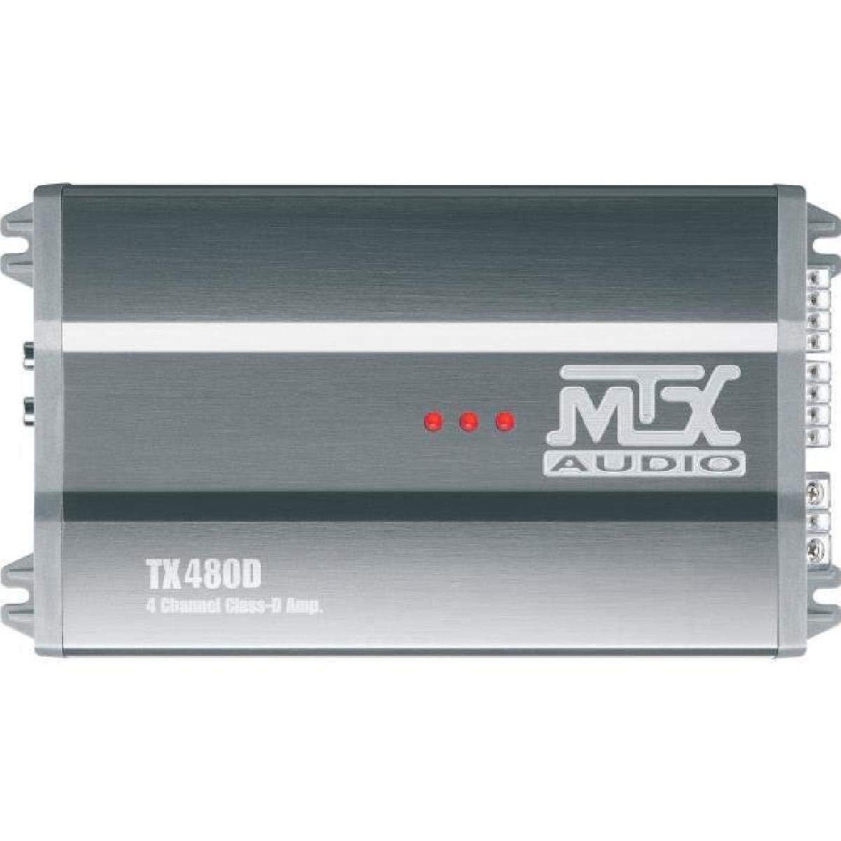 MTX TX480D Amplificateur 12 V 4 canaux Classe D 4 x 80 W RMS en aluminium