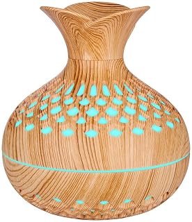 Difusor de aceite esencial y humidificador USB con luz LED de 7 colores, purificador de aire de bajo ruido para el hogar, oficina, yoga, gimnasio, dormitorio (luz)