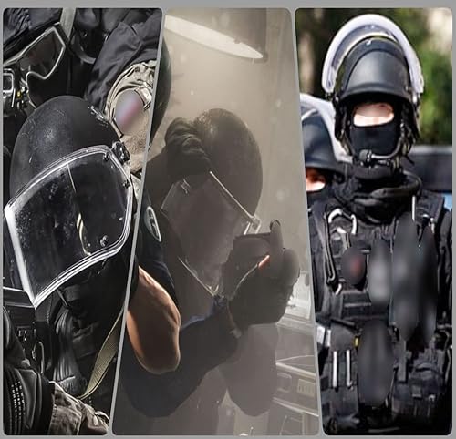 Miniatura 8 de Tacitcal ACH Airsoft casco con visera transparente de cara completa, protector protector MICH 2000 modo para paintball al aire libre CS Wargame