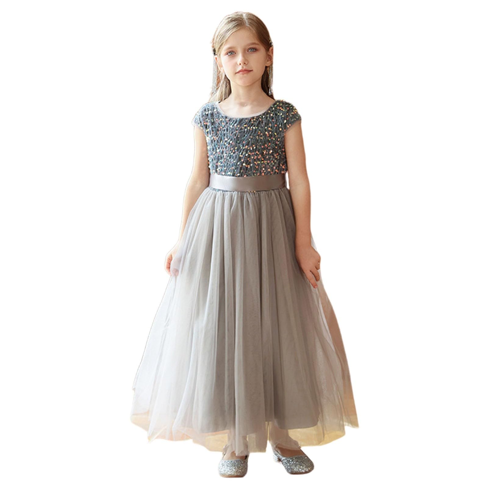 Elegante vestido de noche para actuaciones, concursos de belleza, vestido tutú con falda de faja, adecuado para jugar, aprender, celebrar, actuar musical, fiesta