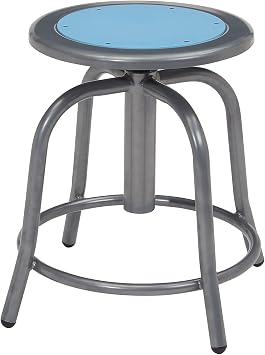 National Public Seating, 18 - 24 Height Adjust Swivel Stool, Primary Color Blue, Included Qty. 1, Seating Type Office Stool, Model# 6805-02