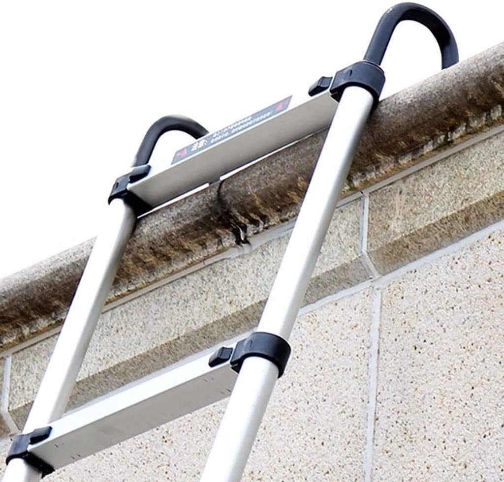 Ladders Telescopic Tall Ladder Aluminum Multi Purpose Loft Telescoping Ladder with Hook Non-Slip Marriage