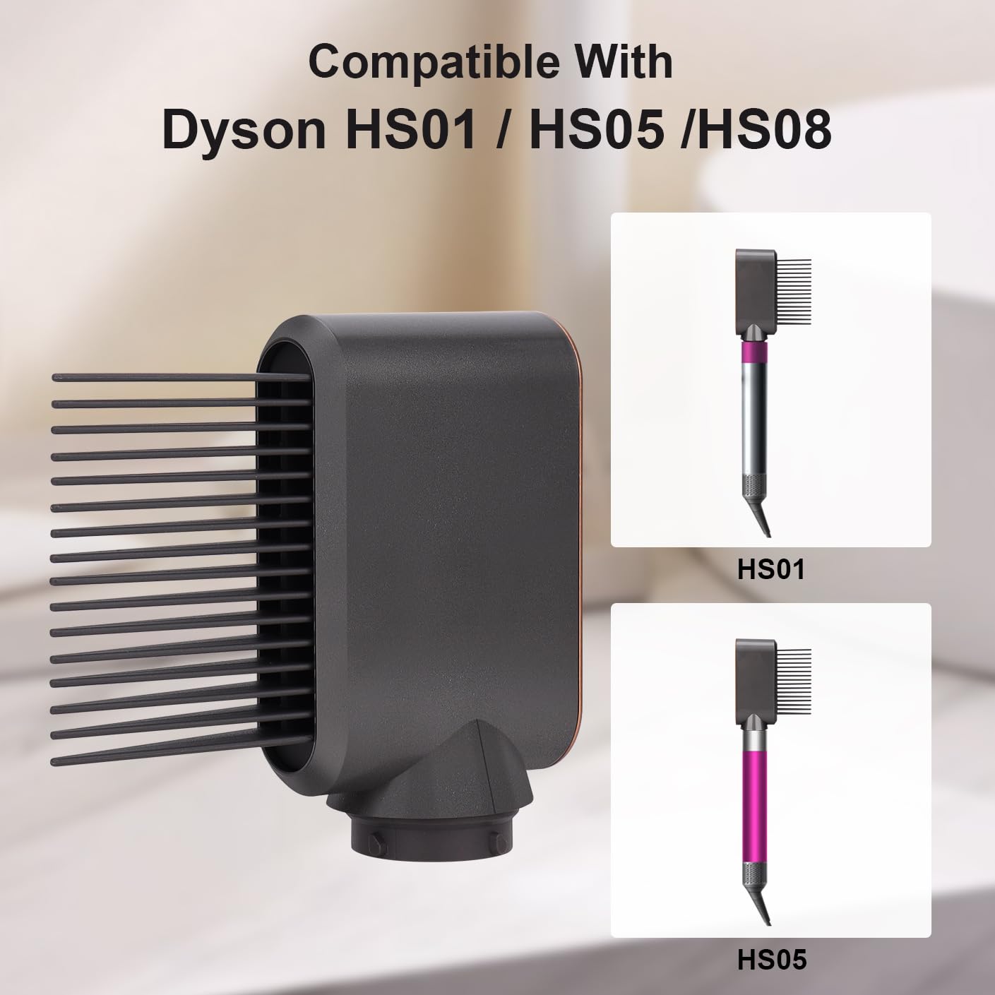 Vorstyling-Trockenaufsatz mit Kamm für D yson Airwrap Styler HS01 HS05, Schnelltrocknender Airwrap Aufsatz Haartrockner Düsen Ersatzzubehör
