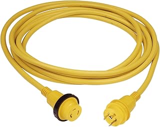 Marinco 199117 Cordset, 30A 125V, 25', Yellow