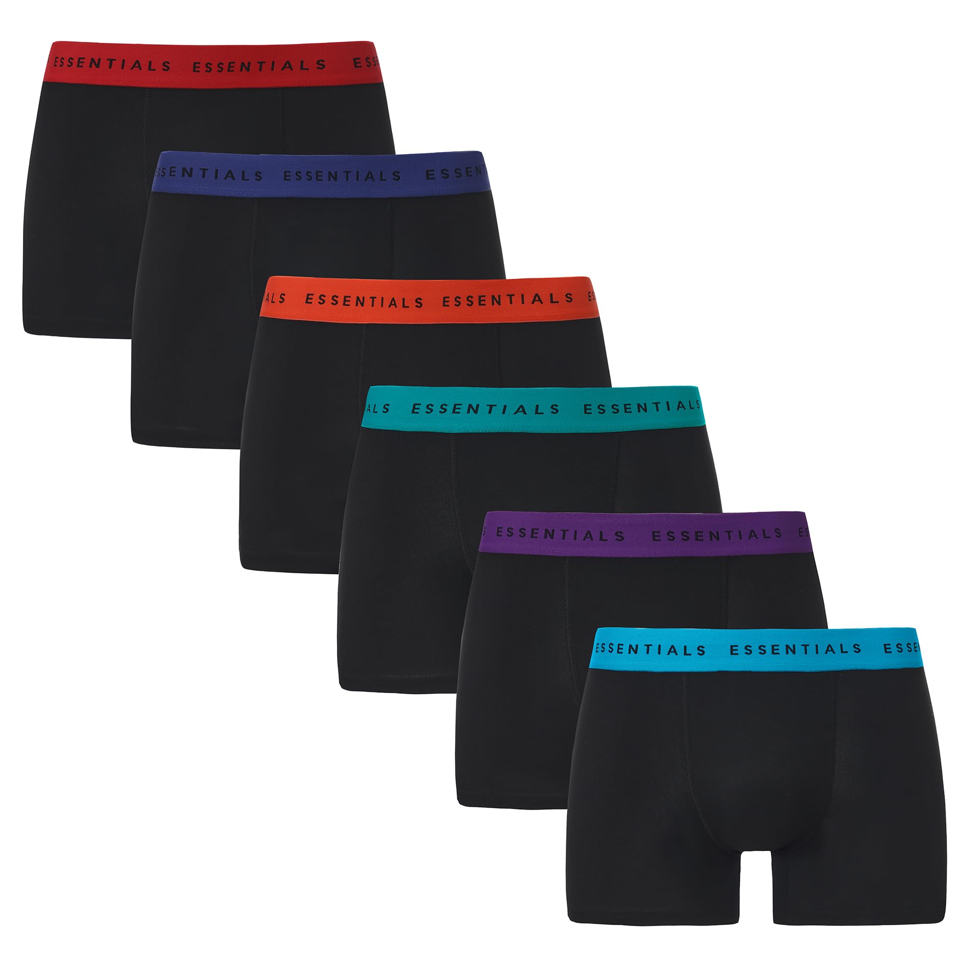 The Essentials Wardrobe 6PK Mens TEW Boxer - Black - XX Large