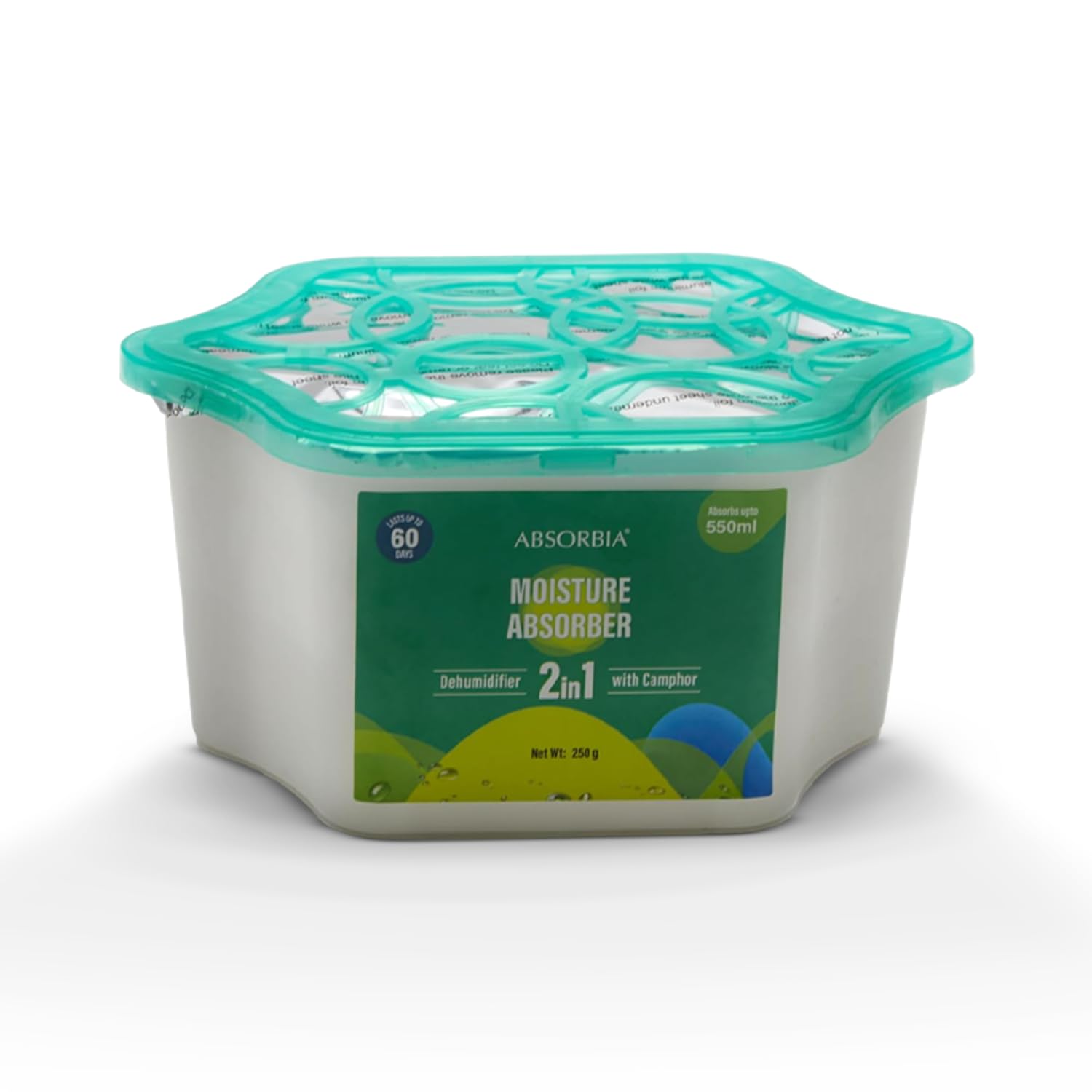 Absorbia 2 in 1 Moisture Absorber & Camphor | Pack of 1 (550ml Each) | Spill Proof Moisture Absorber for Wardrobe | Dehumidifier for Room Moisture | Air Freshener for Room, Toilet | Moisture Absorbers-image-11