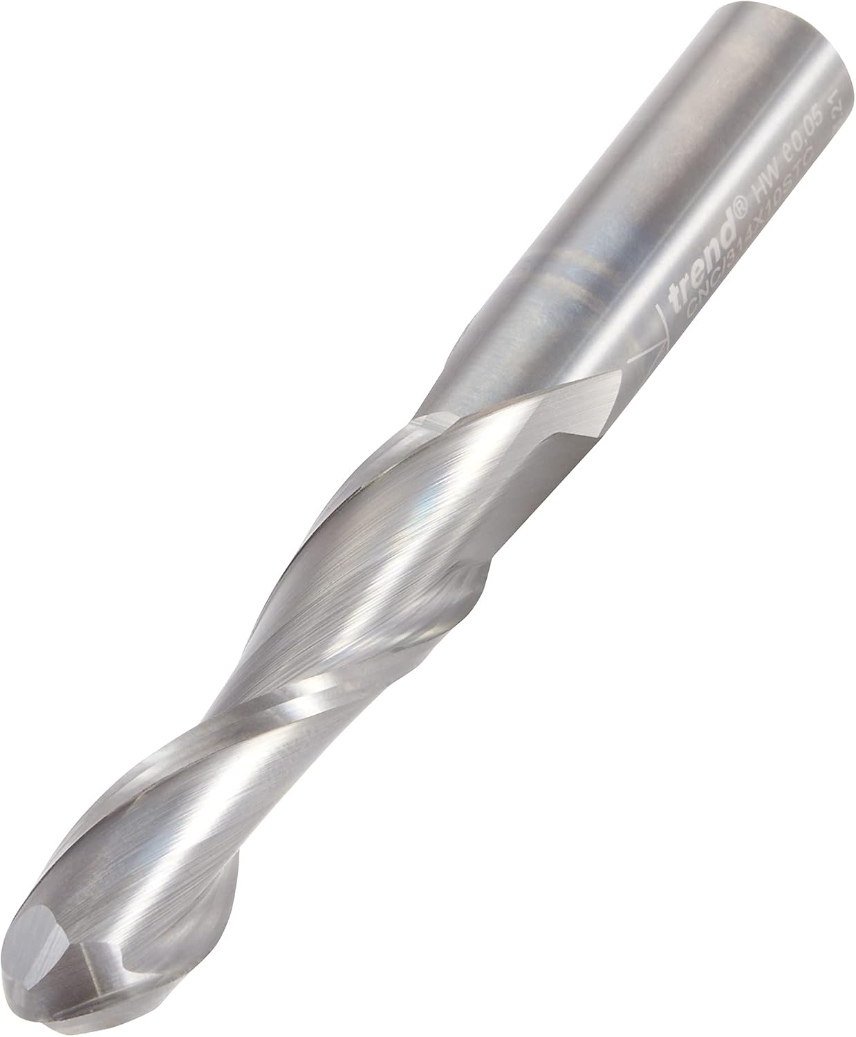 Trend CNC Bullnose Up-Cut Router Cutter, 10mm Shank, 10mm Cut Diameter & 42mm Cut Length, Solid Tungsten Carbide, CNC/314X10STC