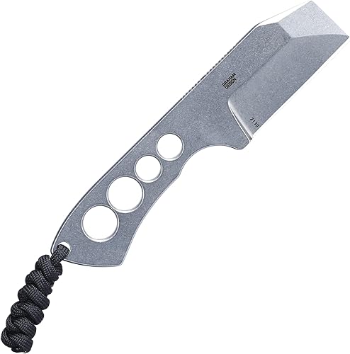 Miniatura 2 de CRKT Razel Chisel - Cuchillo de hoja fija tipo cincel con vaina hoja de borde liso de acero inoxidable, mango de acero inoxidable, 2130