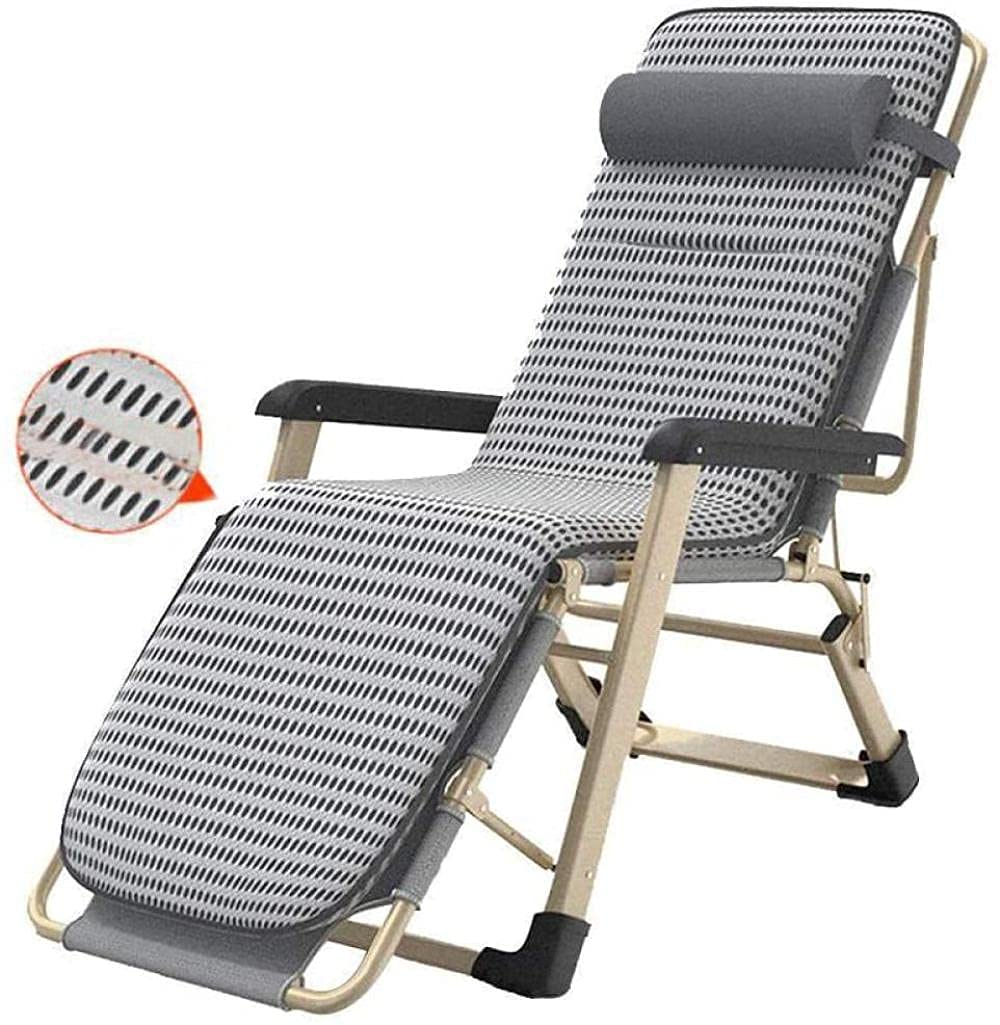 Chaise longue inclinable d'extérieur à gravité zéro et chaises de jardin pliantes