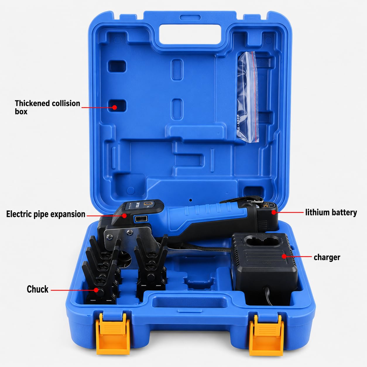 Kit d'outils d'extension de tube électrique 50 W avec 9 têtes pour