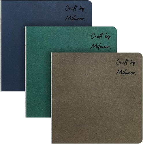 3 mini cuaderno de bocetos de acuarela de 3.9 x 3.9 pulgadas, 300 GSM, cuaderno de pintura cuadrado portátil, 60 pgs (30 hojas delanteras y traseras