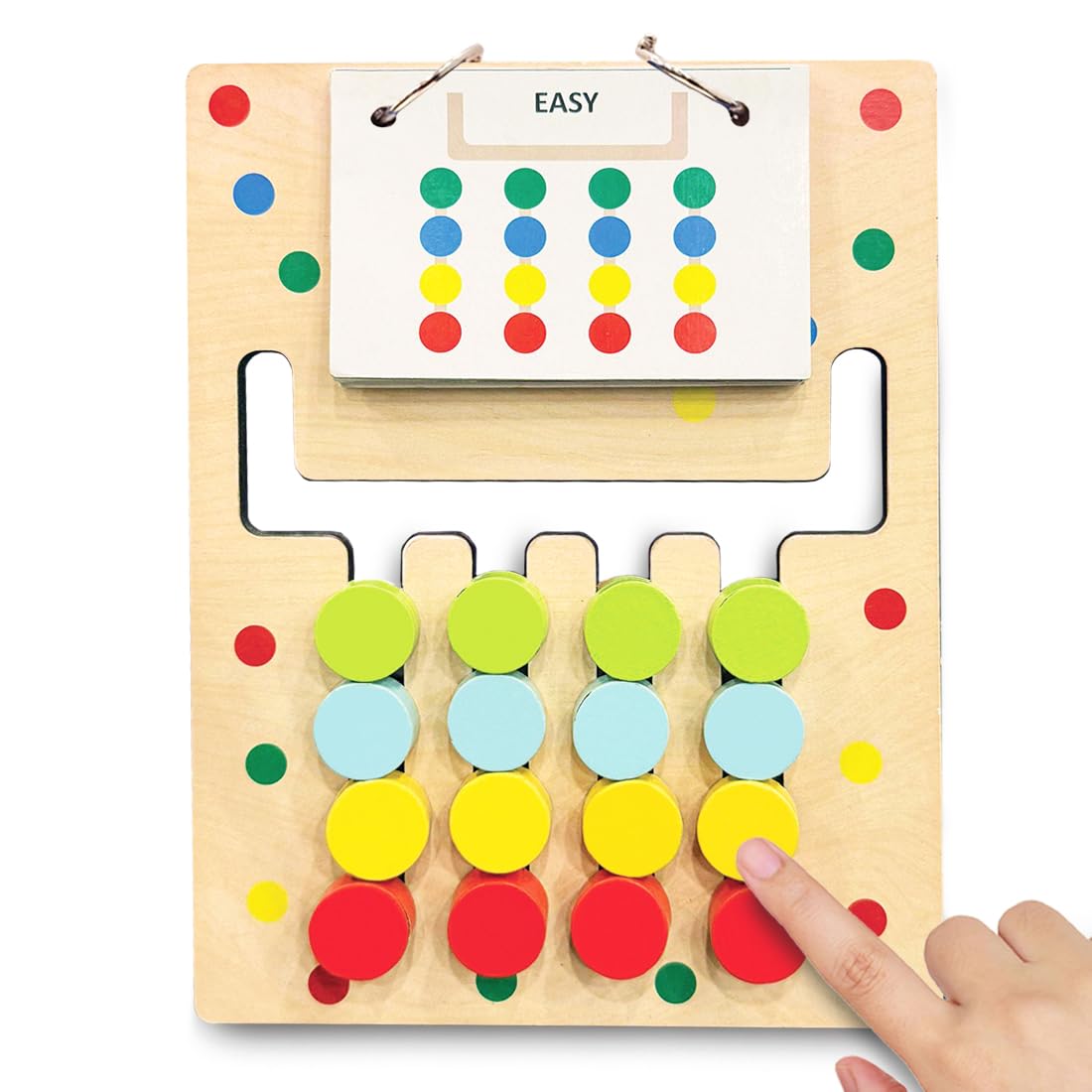 Kids Montessori Puzzle Game Learning Toy for Kids Age 3-8 Years Color and Pattern Matching Logic Brain Game Preschool Educational Activity Travel Toys for 4,5,6,7,8 Birthday Gift for Boy Girl