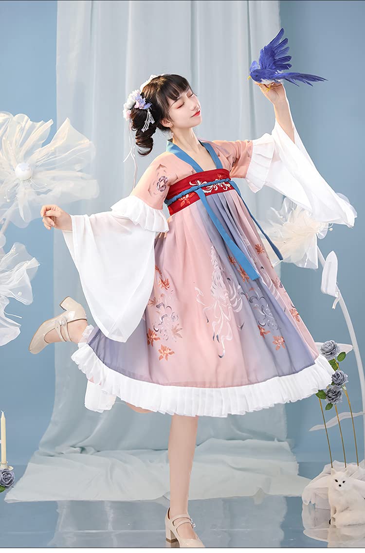 Amazon.co.jp: 【Lenni】春仙女 淡い色漢服セット 改良漢服 漢元素服