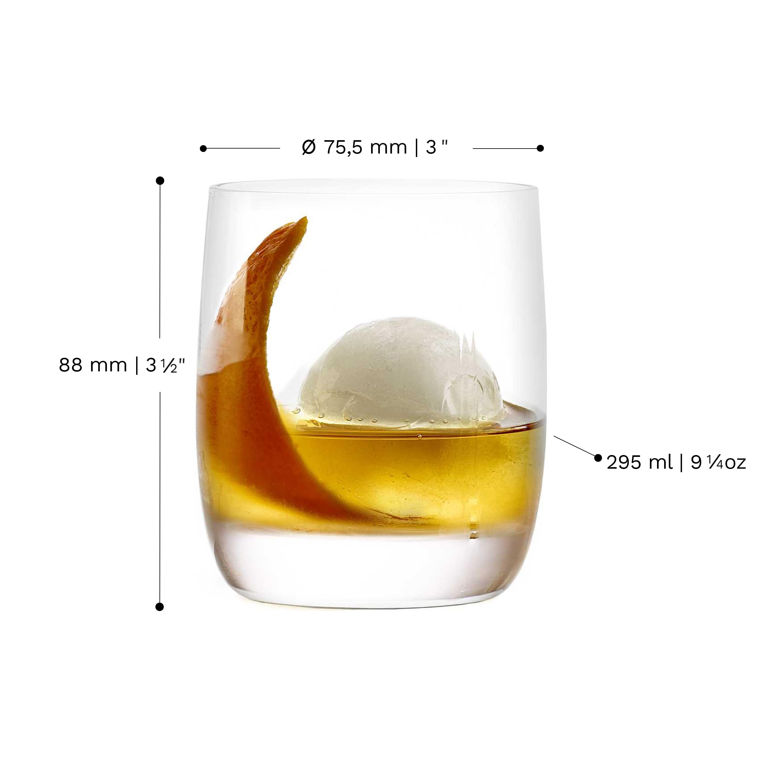 Stölzle Lausitz Whisky Gläser Weinland 6er-Set 295ml – Hochwertige Whiskybecher in zeitlosem Design – Whiskey Tumbler aus bleifreiem Kristallglas – Spülmaschinen- & Stoßfest, Made in Germany