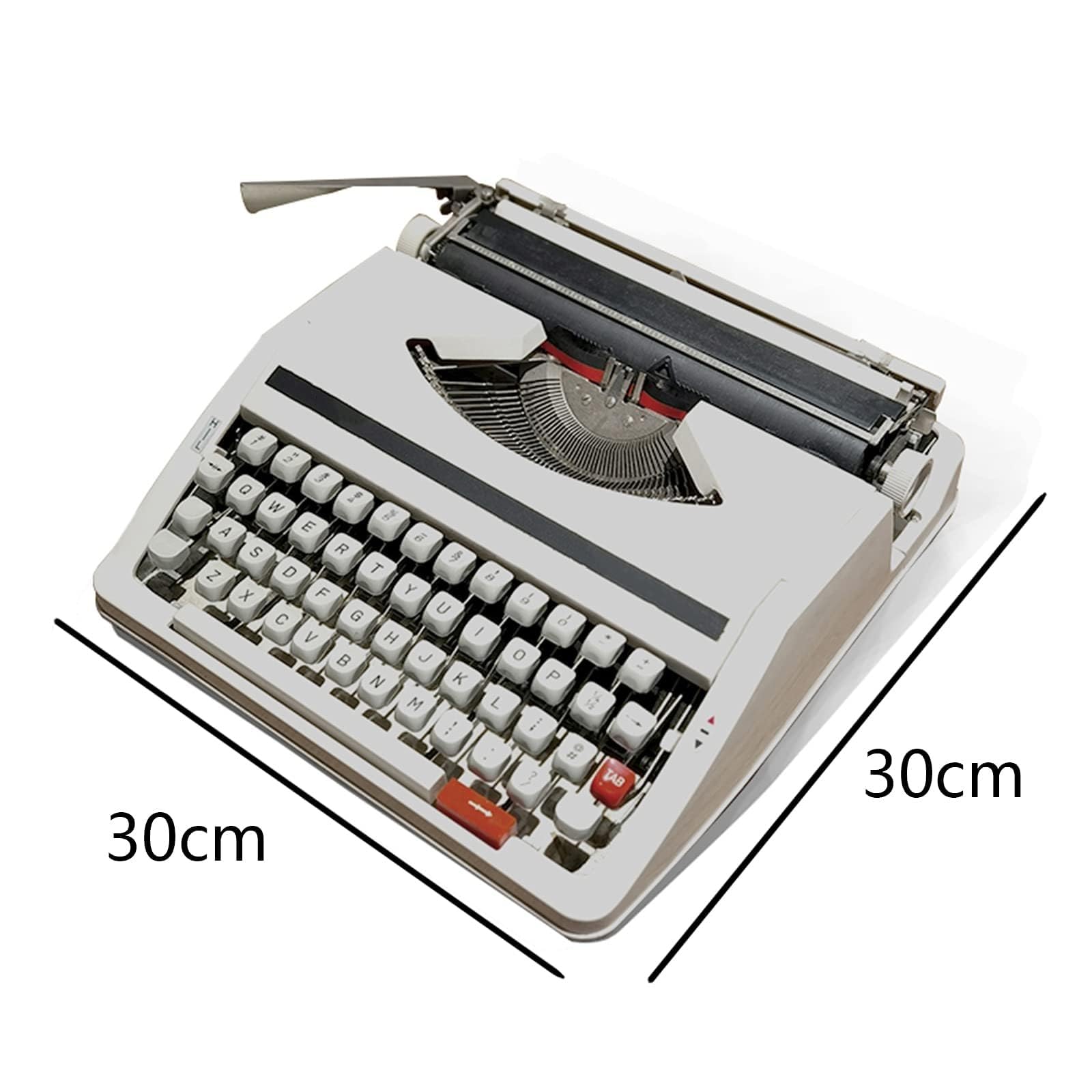RENJJPBO Portable Manual Typewriter Machine for Writers, Nostalgic Durable Typewriter Classic Word Processor Retro Style Writing Machine