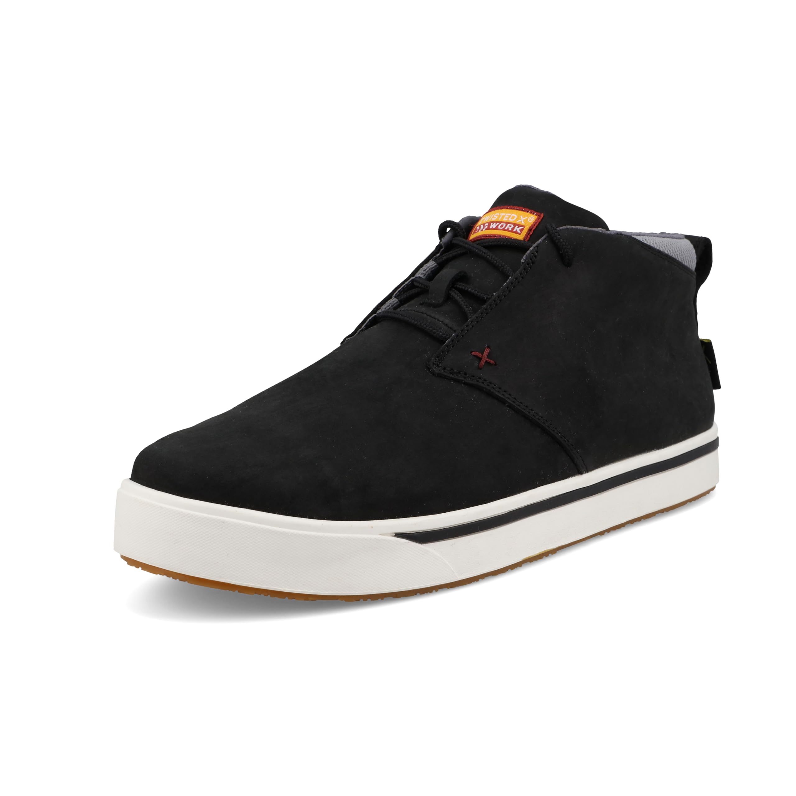 Twisted X Men's Work Kicks, Round Toe Nano Toe, Black & Brown High Top, 7.5 M