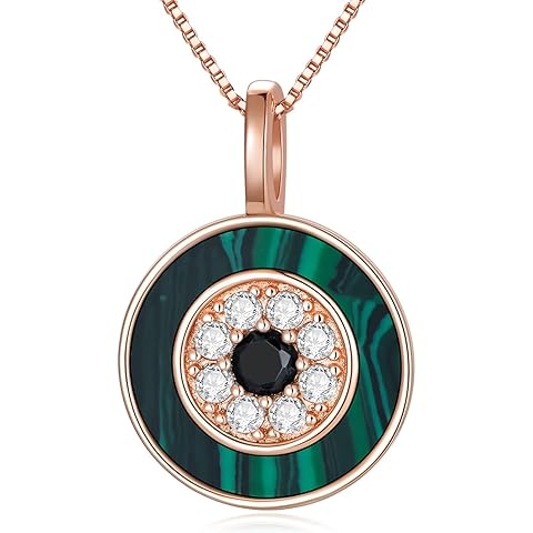 PEIMKO Evil Eye Necklace for Women 925 Sterling Silver Greek Protection Evil Eye Necklaces Jewelry Amulet Gift for Women