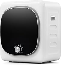 COSTWAY Portable Clothes Dryer, 1.5 cu.ft Compact Drying Machine with Stainless Steel Tub, 800W Electric Laundry Dryer with 5 Modes, Small Vented Tumble Dryer for Apartment, Home, Dorm & RV, White