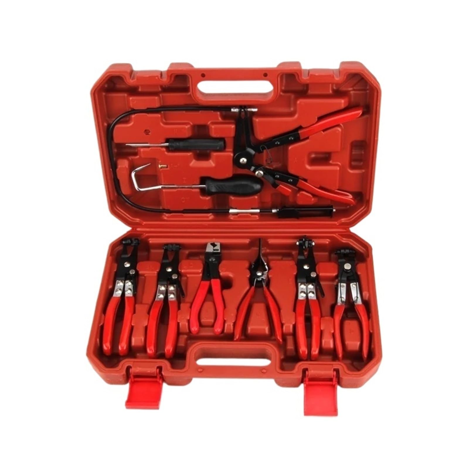 Juego de 9 alicates de anillo de abrazadera de manguera para coche, herramientas de reparación de coche, cable flexible, tipo de cable, abrazaderas de maletero, removedor de sello de aceite