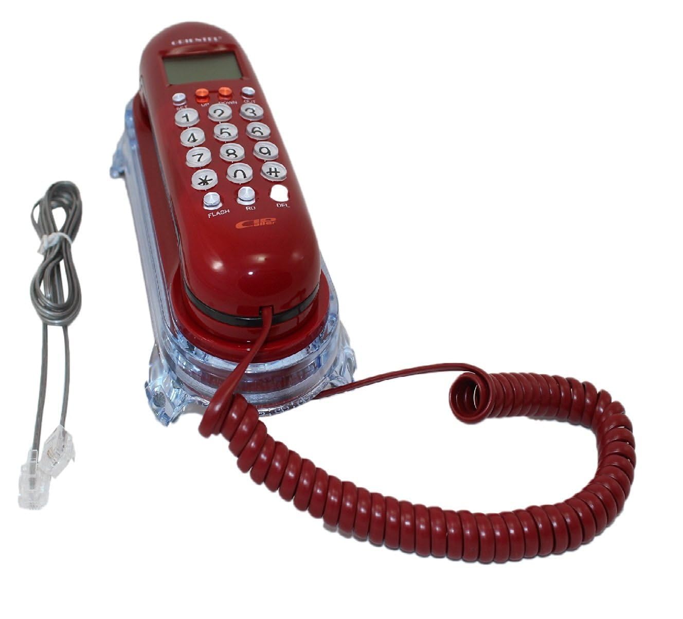 hmv mall Multipurpose Desktop Phone Wall Mounted Landline Caller ID Telephone Corded Phone for Home Office Hotel (RED, KX-T666)-picture-19