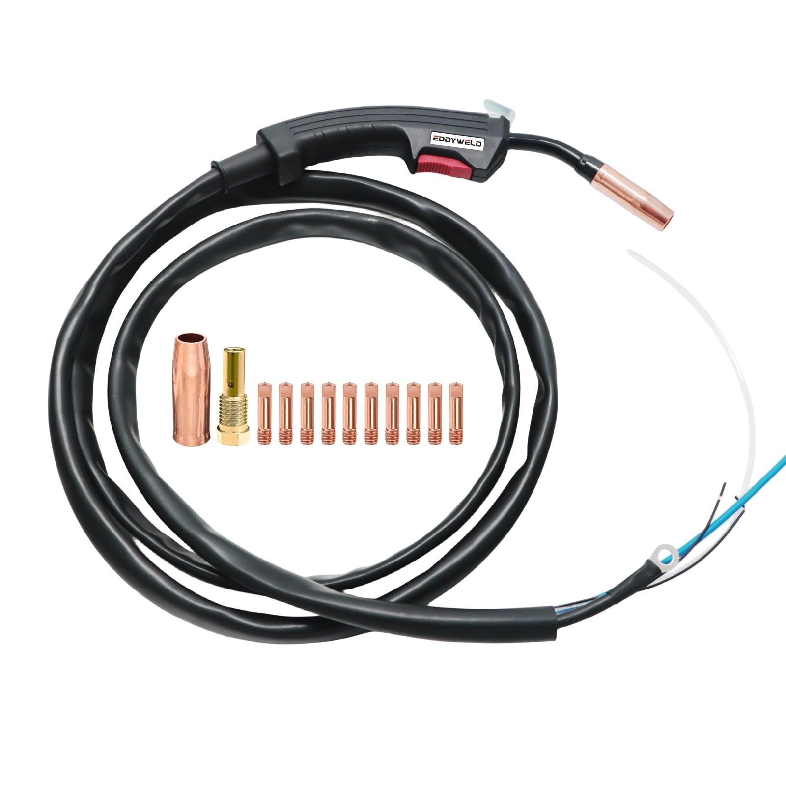 Eddyweld 8ft Steel Liner Mig Gun Stinger Compatible with Cornwell Tools MMWM141I MMWM181DVI welder