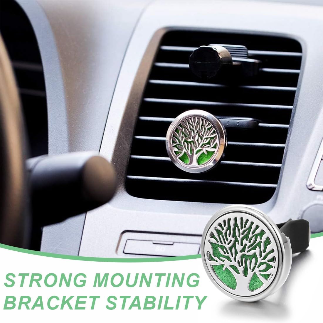 Diffusore Oli Essenziali Auto, Profumatore Auto In Acciaio Inox, 2 Pz Con 10 Feltro Ricambio