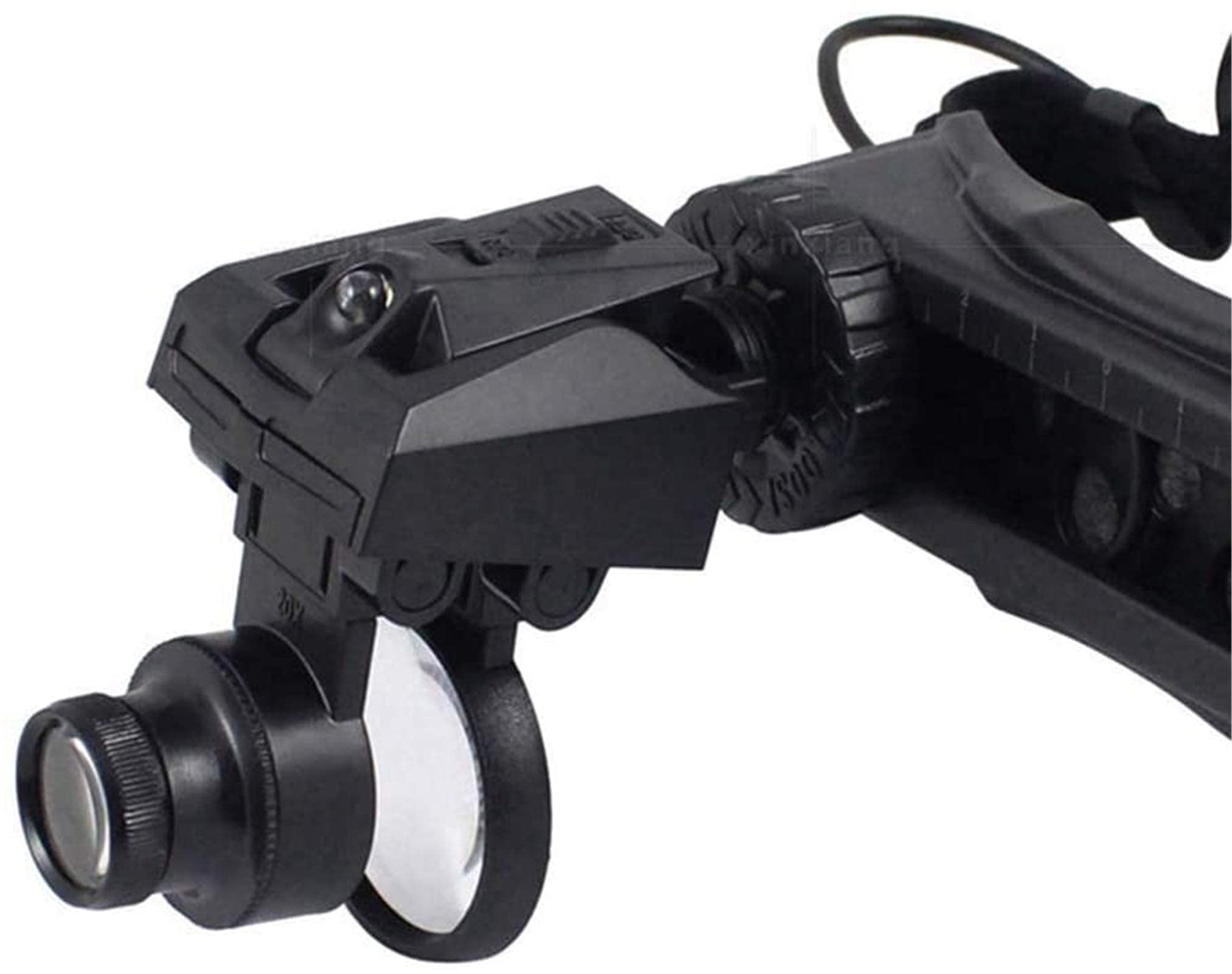 Lupa De Diadema, Lupa con Luz para La Cabeza, Lupa Óptica Especializada para Reparación De Placas De Circuitos Impresos + Luz Led para La Cabeza, Aumento De 5 X 10 X 15 X