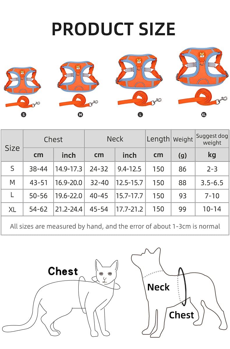 MeiAOBest Dog Harness with Leash set - Image 3