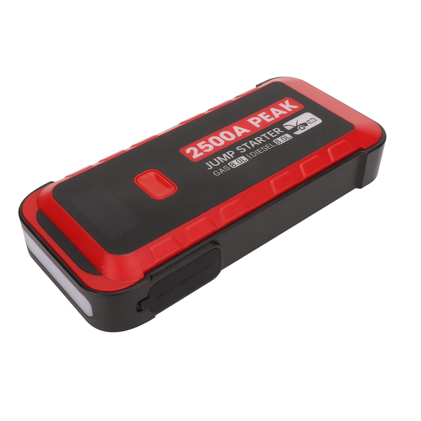 Avviatore Portatile per Auto 2500A con Batteria da 25800 mAh, Luce LED Integrata per Emergenze, Ricarica Dispositivi per SUV, Moto, Camion, Viaggi su Strada, Situazioni di Emergenza, Uso All'aperto