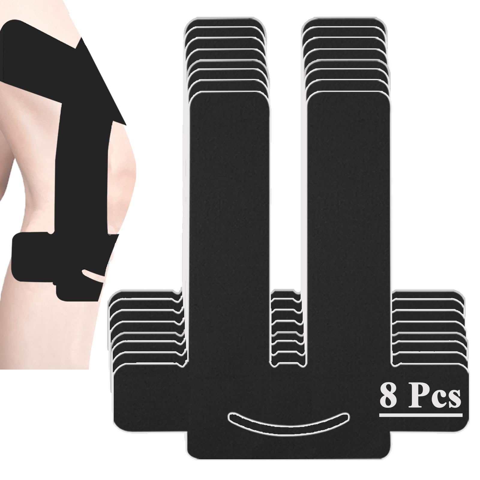 16Pcs Kinesiotapes Knie Vorgeschnitten, Kinesiologie Tape Sport Knie,Precut Tape Knie Precut
