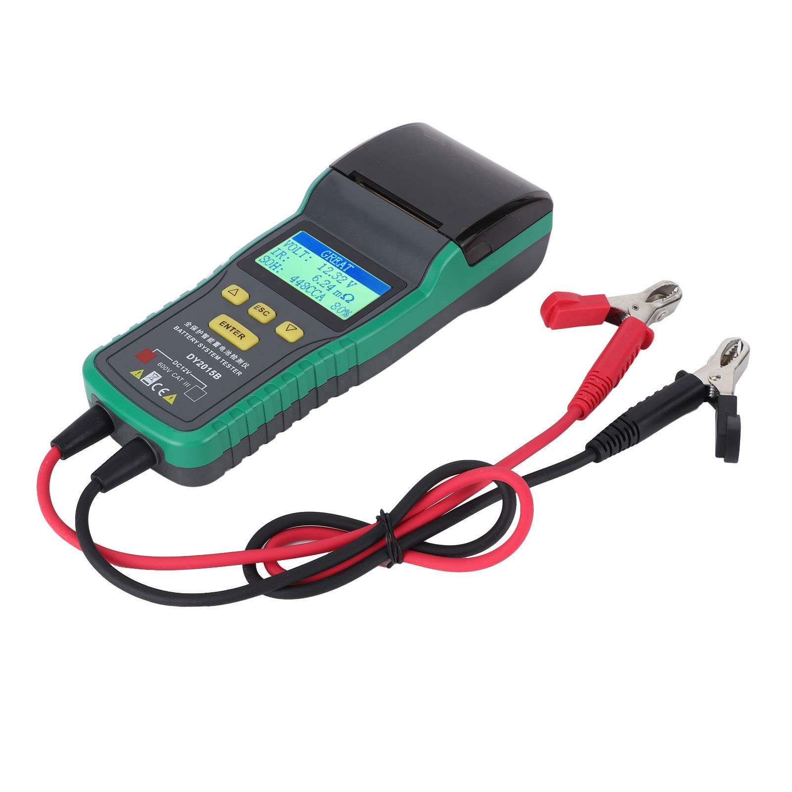 Tester akumulatorów samochodowych 12 V z drukarką Profesjonalny analizator akumulatorów samochodowych Sprzęt diagnostyczny dla warsztatów samochodowych Mechanicy ABS Lekka,