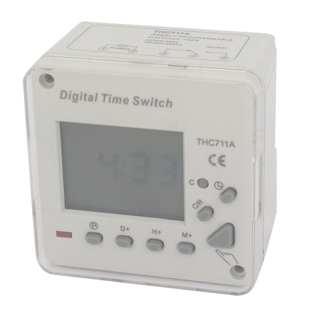 Relè temporizzato Timer programmabile Potenza LCD Digitale CA 250 V 8 A THC711A