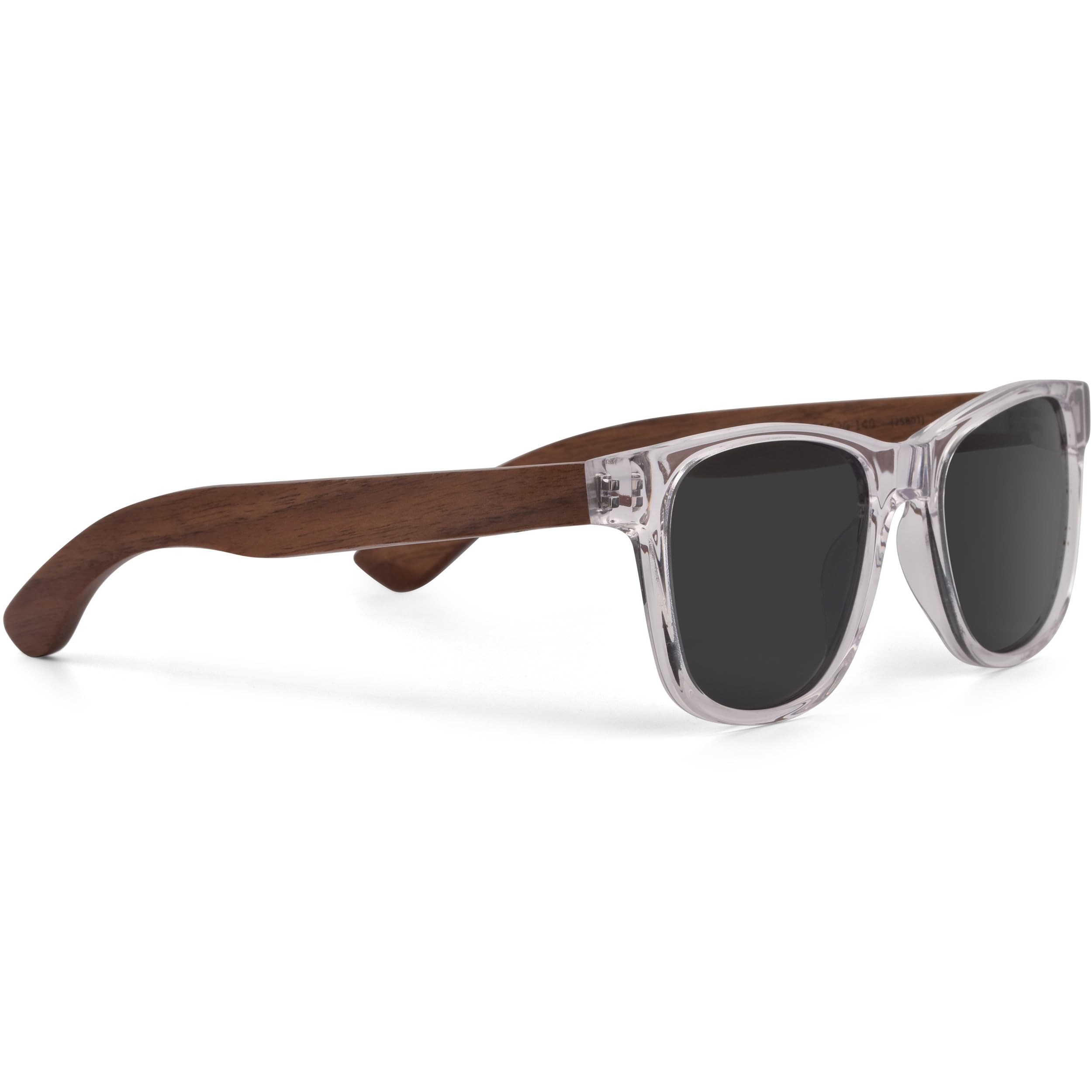Sonnenbrille Damen & Herren Holz | Premium polarisiert Walnussholzbügel mit Acetatrahmen | geschwärzte Holzbrille UV400 Gläser | Damen & Herren Sonnenbrille UV Schutz