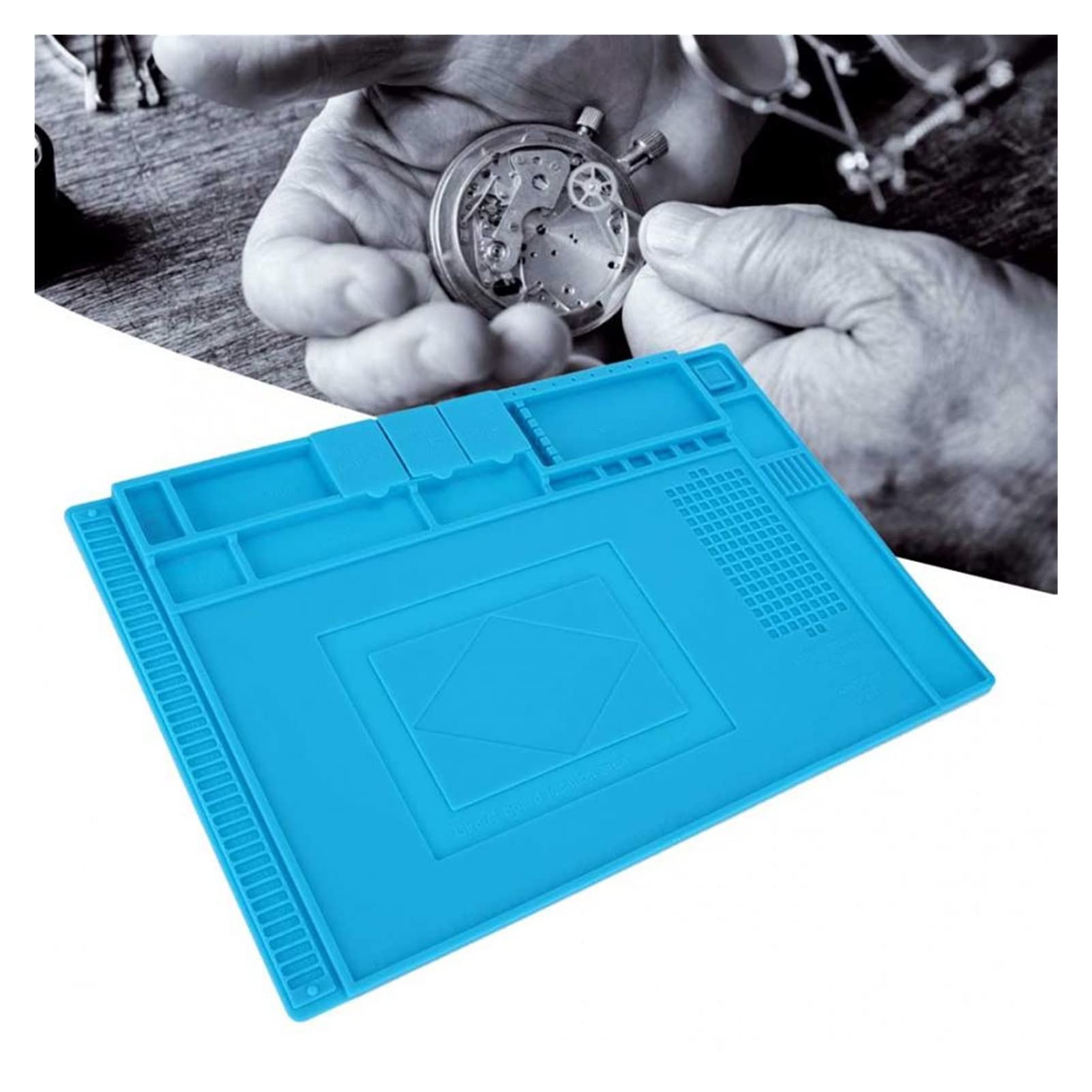 Tappetino in Gomma Multifunzionale per la Riparazione di Orologi, Tavolo per la Manutenzione Elettronica, Strumento per la Riparazione di Orologi, Kit