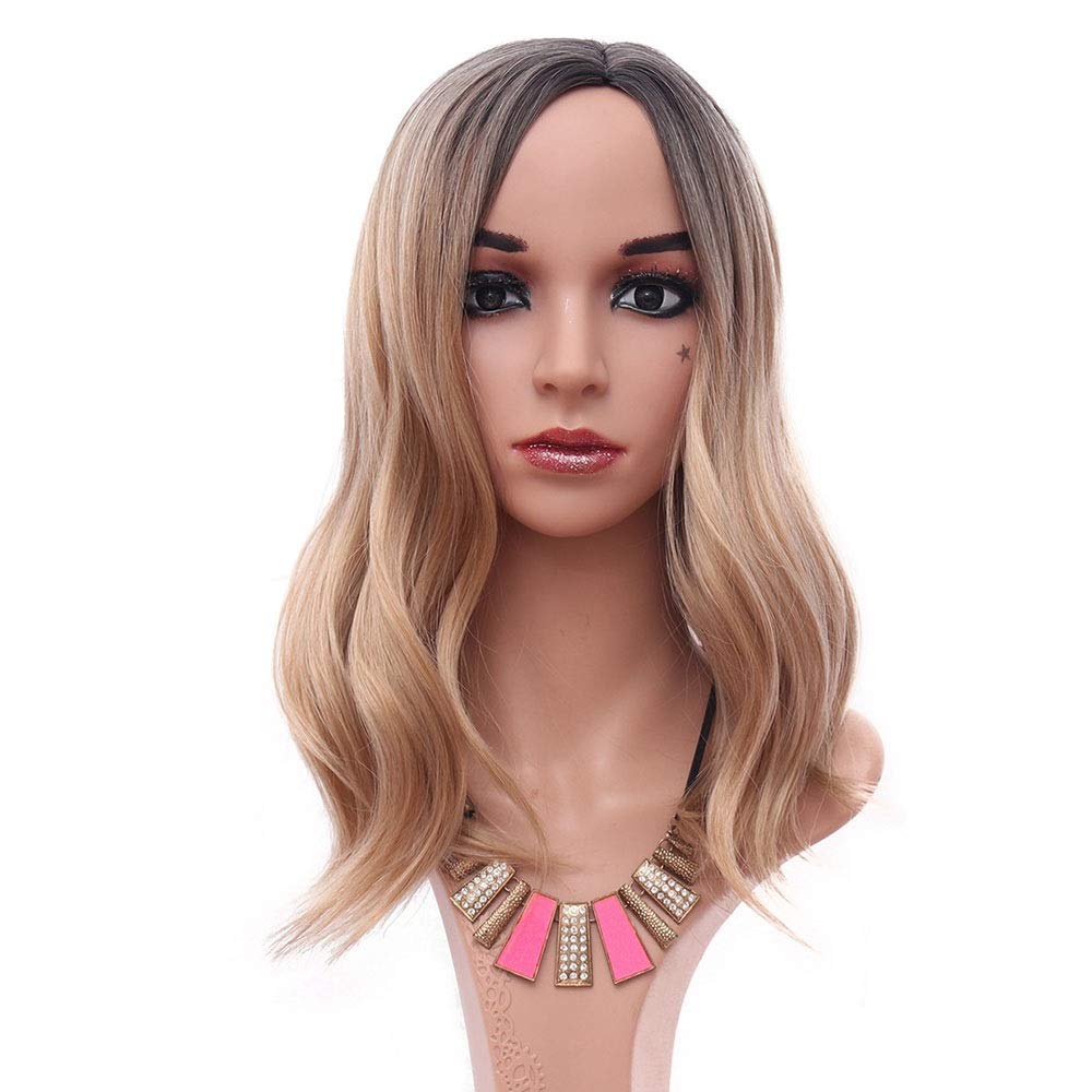 Perruque de cheveux bouclés pour changer de look dégradé gris doré chic
