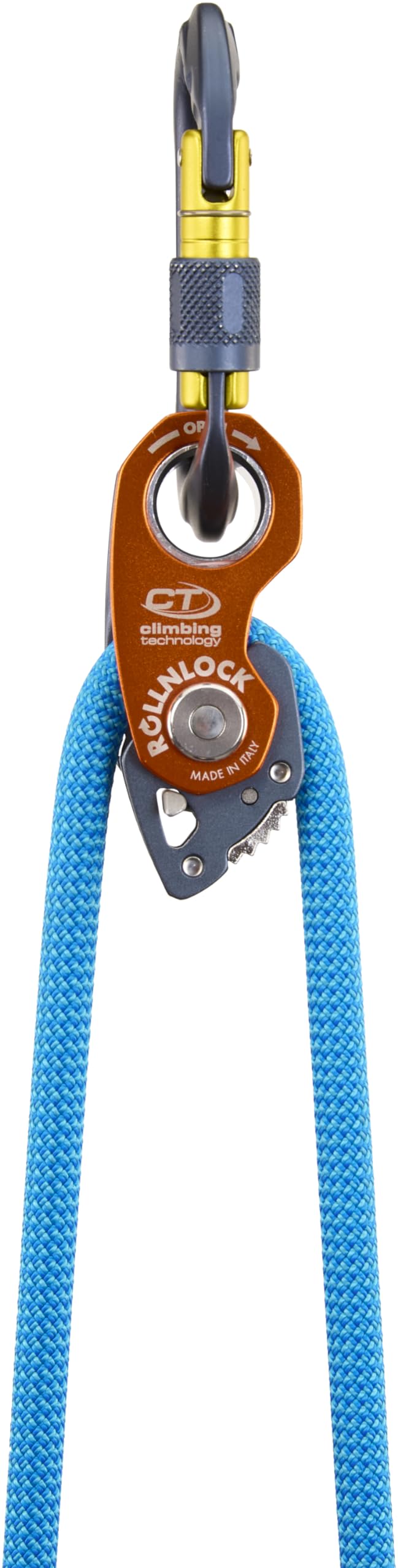 Climbing Technology Rollnlock - Bloqueador Unisex para Adultos, Antracita, Naranja, Talla única