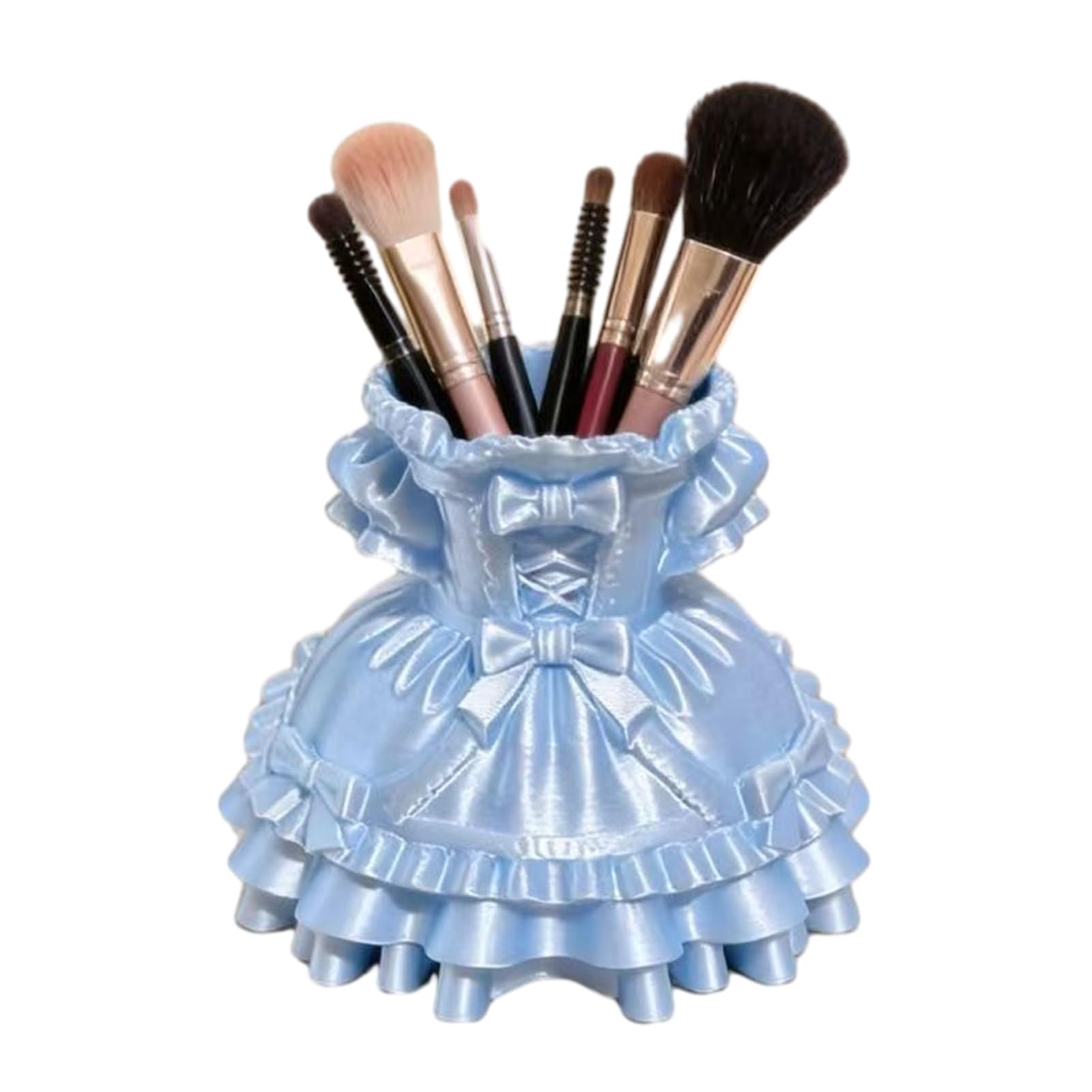 Pasisuu Handmade Pen Holder – Unique 3D Printed Desk Organizer with Multi-Functional Storage for Pens Makeup Brushes Small Items Blue