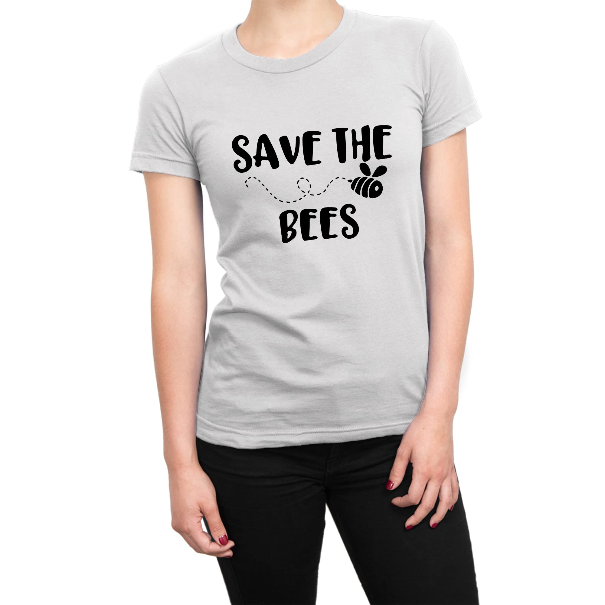 T-shirt Save The Bees blanc XXL en coton éco-responsable