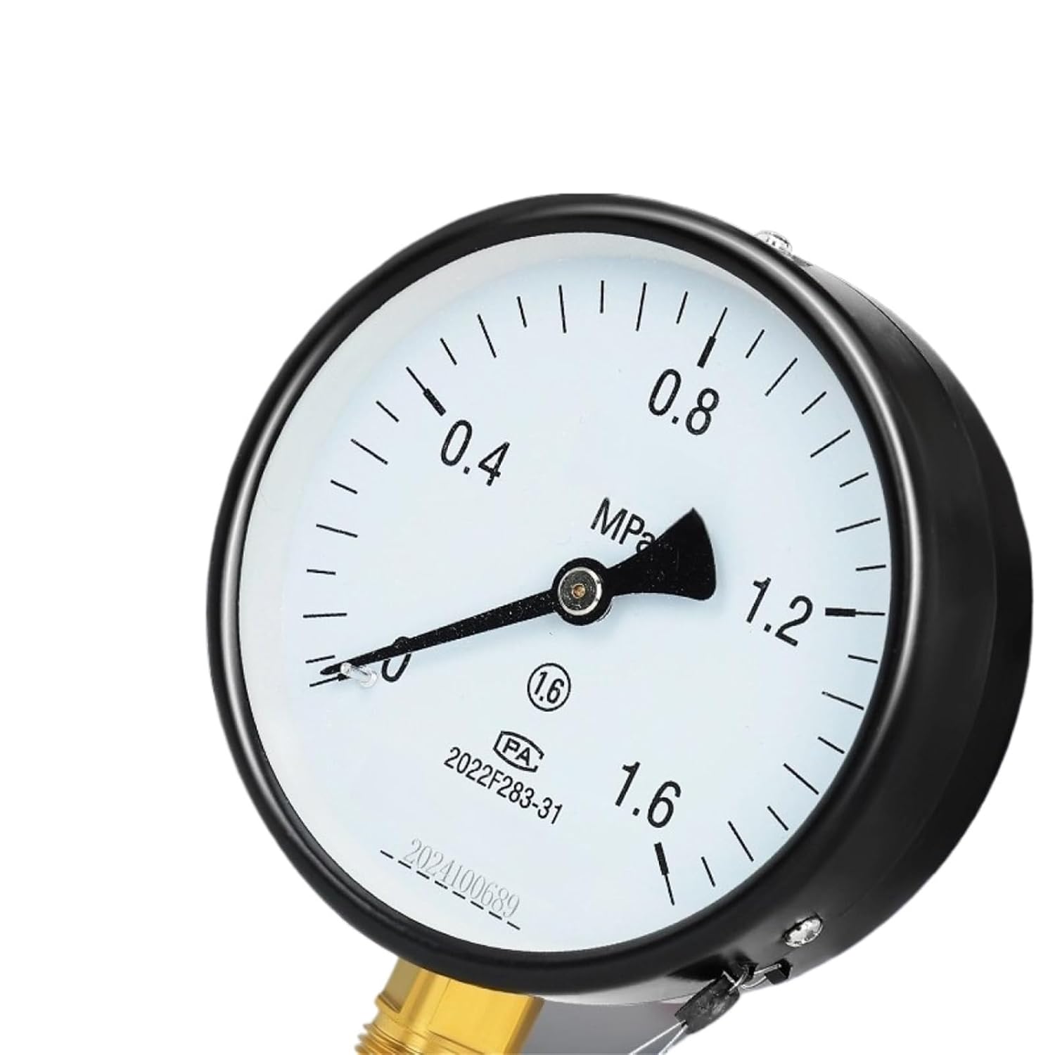 1pc Industrial Pressure Gauge Y‑100 Bourdon Tube Vacuum Negative Pressure Range 0‑1.6 MPa G1/2 G1/4 / NPT1/2 Thread(M20-1.5,0-0.16Mpa)